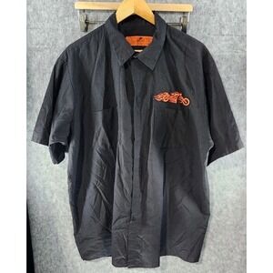 Red Kap Button Up‎ Shirt Men's Size XXL Black